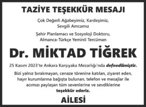 Sabah taziye teşekkür ilanı